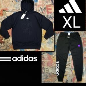 Adidas Kids Black Joggers with White Logo